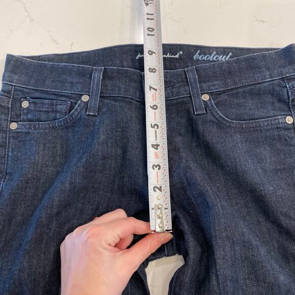 7 for all Mankind Blue Bootcut Jeans with Rhinestones Bling Size 26 - Picture 8 of 10